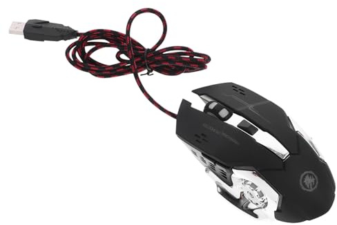 EPIGEIST Souris de Jeu Filaire X9 6d en Abs Noir Rétroéclairage RGB | Ergonomie Soignée, Commutateurs Dpi, Patins Antidérapants, Usage Bureau sur Ordinateur