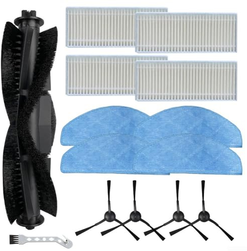 Ensemble de brosse, filtre et serpillère de rechange pour aspirateur robot Laresar Clean avec balai à franges Mars01 pour une élimination complète de la poussière et de la saleté (A)