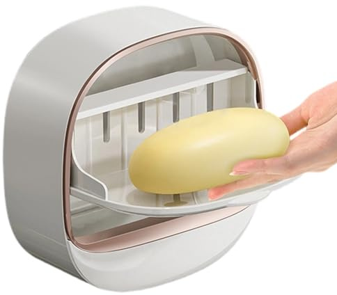 Porte-Savon,Étagère Murale avec Un Plateau De Vidange - Support pour Savon De Douche - pour La, La Cuisine, La Maison, La Salle De Bain, La Buanderie Et La Douche
