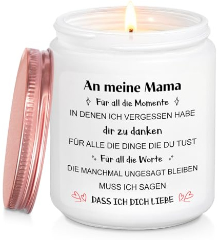 LUXHOMY Muttertagsgeschenk, Mama Geschenk, Geschenke für Mama, Mutter Geschenke zum Geburtstag Muttertag Weihnachten, Beste Mütter Geschenk von Tochter Sohn - Lavendel Duftkerze (200g)