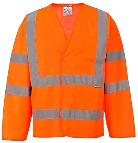 Portwest Gilet 2 bandes & baudrier manches longues, Couleur: Orange, Taille: XX/3X, C473ORRXX/3X