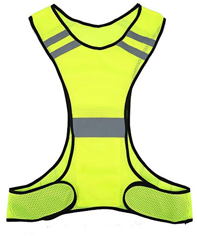 GOTOTOP Fahrrad Sicherheitskleidung Sicherheitsweste mit hoher Sichtbarkeit, reflektierende Jacke, sehr dünn und atmungsaktiv, hohe Sichtbarkeit, für Motorrad, Fahrrad, Radfahren, Laufen, Joggen und A
