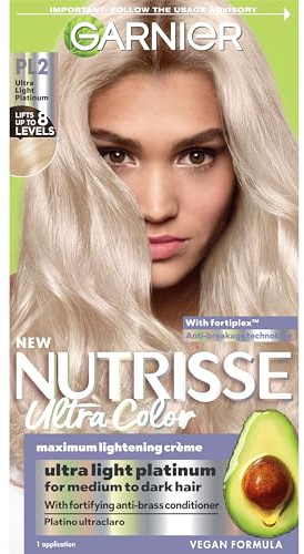 Garnier Nutrisse Ultra Color Hair Color, Permanent Hair Dye for Up to 8 Weeks of Bold, Vibrant, Fade-Resistant Results, Vegan & Cruelty-Free, PL2 Ultra Light Platinum (Mascarpone Crème), 1 Count