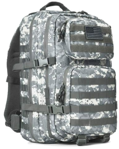REEBOW GEAR Sac à dos tactique militaire Petit sac 3 jours d'assaut Molle Bug Out Sac à dos, ACU CAMO-40L