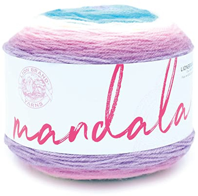 Lion Brand Yarn, Mandala DK Crochet Yarn, Liger, Multicolor, 1 Pack