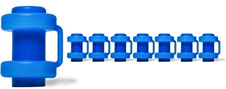 Ergonation® Trampolin Endkappen | Set mit 8 Abschlusskappen zur Befestigung des Sicherheitsnetzes an den Netzstangen des Trampolins (Blau)