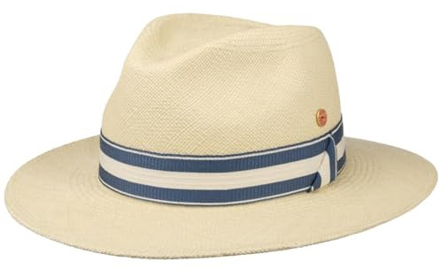 Mayser Gedeon Brisa Panamahut Strohhut Panamastrohhut Sommerhut Sonnenhut Herren - Made in The EU Sommer Frühling-Sommer - M (57-58 cm) Natur