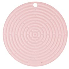 Le Creuset Runder Topflappen aus Silikon, ⌀ 20 cm, Pink, 93000230231200