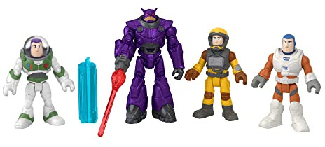 Mattel Disney and Pixar Lightyear Toys, Imaginext Buzz Lightyear Mission Multipack Figure Set for Preschool Pretend Play Ages 3+ Years, HGT28