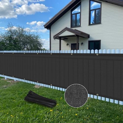 Weidear Sichtschutzzaun, 1,2 x 15,2 m, Terrassensichtschutz, 160 g/m² Schattenstoff, Netzgewebe mit Kettenglieder-Kabelbändern, Zaunabdeckung für Außenbereich, Balkon, Hof, Panel, Garten, Windschutz,