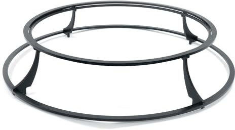 BonFeu BonBiza – Cesta para el jardín – Recipiente para fuego y hoguera – Brasero de acero estable, con parrilla y plancha para cocinar, 80 x 80 x 100 cm (soporte Ø120)