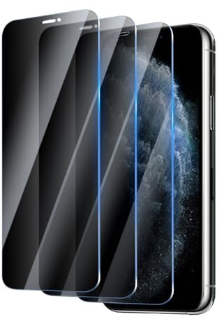 YUXINDZ 3 Stück Sichtschutz Schutzfolie für iPhone 11 Pro Max/iPhone Xs Max 6,5 Zoll, Anti-Spy Displayschutz Folie Blickschutzfolie, 9H Härte, Anti-Kratzer, Bläschenfrei