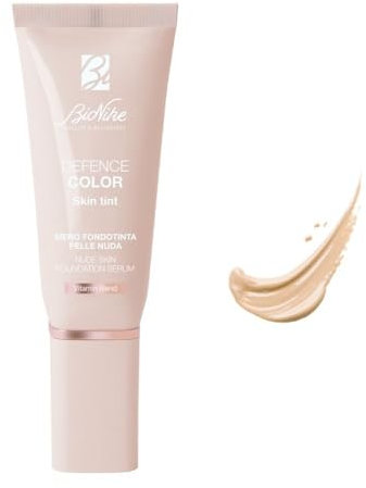 BioNike Defence Color Skin Tint Light Foundation-Serum, LSF 15, mit Hyaluronsäure, Multivitamin-Blend und antioxidativem Phytokomplex, leichte Textur, modulare Abdeckung, 30 ml, N.701 Lait