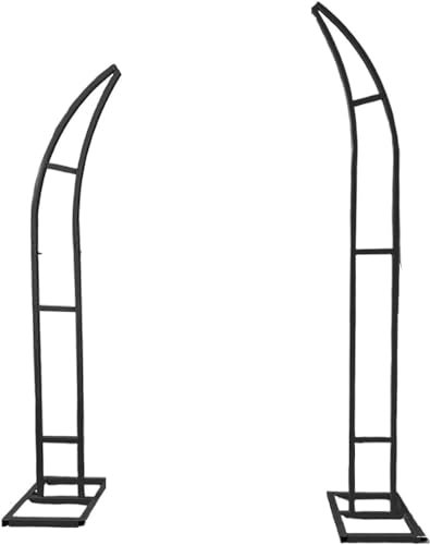 Metal Wedding Arches for Ceremony, Curved Wedding Arch Backdrop Stand - Perfect for Wedding Birthday Party Anniversary Decor with Half Moon Balloon Arch Stand