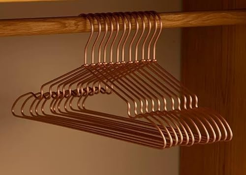 20-teiliges Set von High-End Mattgold Aluminium Aufhängern, 41cm Ultra Glatte Aufhänger, langlebige Metallaufhänger, Aluminiumlegierungsaufhänger, Kleidungsständer