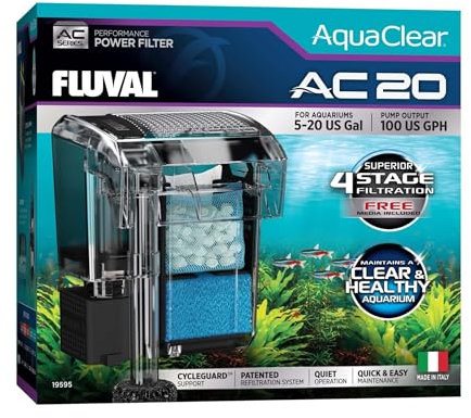 Fluval AquaClear AC20 Hochleistungsfilter, 18–76 l