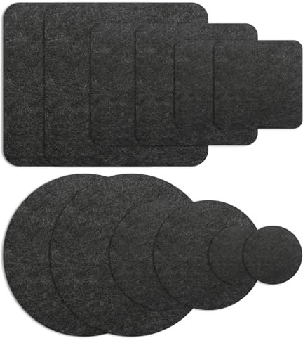 12 Pezzi Sottobicchieri in Feltro Sottobicchieri Rotondi Sottobicchieri per Bicchieri Antiscivolo Resistenti Al Calore Sottobicchiere Sottobicchieri da Tavolo Ø 4/6/8 Pollici (Rotondi + Quadrati)