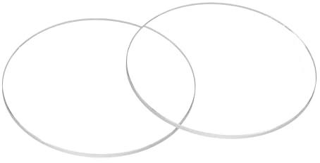 sourcing map Lentille en verre de cristal à bord biseauté plat rond ultra transparent pour montre cadran miroir pièces de rechange pour réparation d'horloger