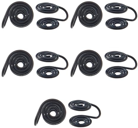 Hobbspring 10 Stück Nicht Durchbohrte Edelstahl-Spiralohrringe Schwarz Nicht Piercing Ohrringe Schmuck Druck Ohrringe Für Keloide künstliches Piercing für Männer und Frauen