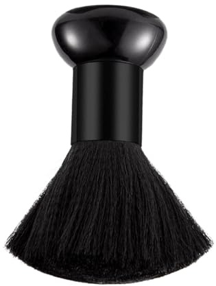 Plumeau de cou avec brosse de coiffeur - Brosse à plumeau pour cheveux | Brosse à poudre pour ongles : poils en nylon, outil pour ongles, brosse professionnelle pour nettoyage du visage