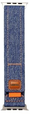 BIK Nylon Loop Strap for Apple Watch Band Ultra 49mm 44mm 45mm 40mm 41mm 38mm 42mm 46mm Armband Iwatch Series10 8 9 7 6 5 3 SE Watchbands(Dark blue,S10 46MM)