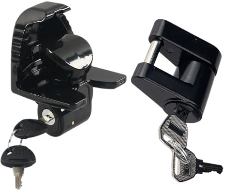 Lucchetto per gancio di traino | Sicurezza per rimorchio con 2 chiavi | Set di serrature per rimorchi | Lucchetto antifurto resistente per barche, kayak, marine, camion e avventure all'aria aperta |