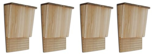Haus & Garten, Möbel, Fledermaushäuser, 4 Stück, 22 x 12 x 34 cm, Holz