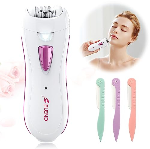 Cordless Facial Epilator for Women Electric Face & Body Hair Removal Epilator with LED Light Painless Hair Removal for Bikini Area, Legs & Arms