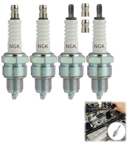 4 candele BP7HS,Candela di accensione BP7HS,Standard BP7HS/5111 per moto, scooter, ciclomotori e motociclette antiparassitarie per prestazioni del motore ottimizzate ed efficace