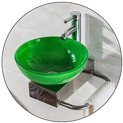 Wall Mounted Washbasin - Tempered Glass Vessel Sink for Modern Bathroom Decor