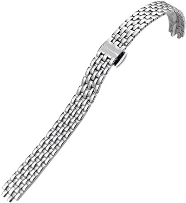 WTNZBAEM Kompatibel mit Tissot 1853 T058 Damen-Uhrenkette aus feinem Edelstahlarmband .009, atmungsaktives Metallarmband, wasserdicht(Silver)