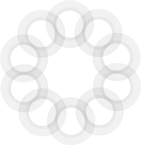 GARVALON 10 Unidades Juntas Tóricas de Silicona para Sello Anillos de Sellado para Desagüe de Lavabo y Bañera Gomas Resistentes y Compactas para Accesorios de Fregadero y Tapones