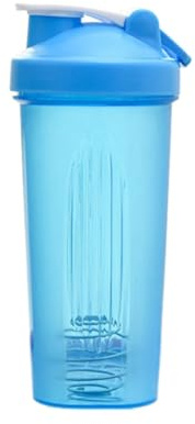 Generchin Shaker Cup Sports Portable Pratique Remuer Tasse 600Ml Plastique Shakers Bouteille Adultes Facile à Utiliser Bleu