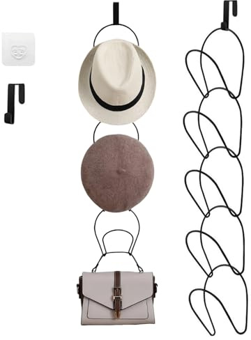 DYHNQE 5 Stück Cap Halter Tür Hut Racks, Baseball Cap Halterung Hängende Caps Halterung Wand Multifunktional Mützen Aufbewahrung Kappenhalter für Schals Handtaschen Handtücher Kleidung Krawatten