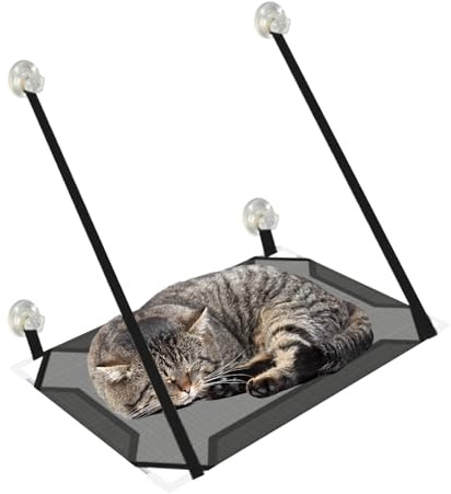 Cama de ventana para gatos Cama Descanso Y Sueño De Mascotas | Cama percha con ventosas para gatos en balcón y interior Patio, Dormitorio, Salón, Hogar, Apartamento, Y Residencia,