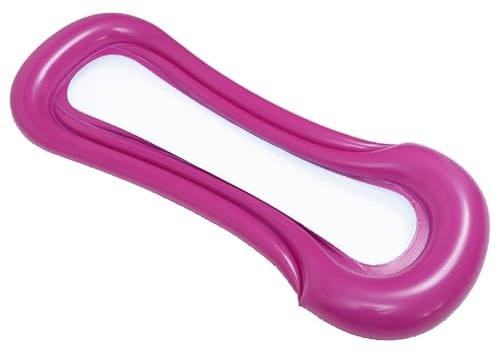 HAKIDZEL Materassino Gonfiabile Portatile Rosso con Rete Pieghevole, Lettino Galleggiante Aerato per Piscina, Cuscinetto da Nuoto Leggero e Resistente per Relax Estivo