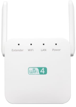 NetBoost WiFi Booster WiFi Extender Booster Repeater, 4500sq.ft 45 Devices, Internet Signal Booster, Ethernet, UK Plug