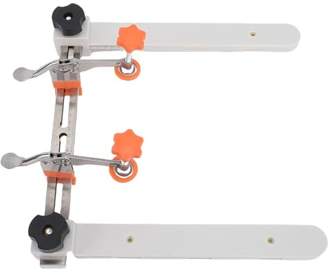 FTVOGUE Lådas Slide Jig Kit Magnetisk Låda Slide Monteringsjigg med 2 Klämmor Plast och Rostfritt Stål Punch Locator med Skala Passar Paneler Till 1,6 Tum för Skåpinstallatörer
