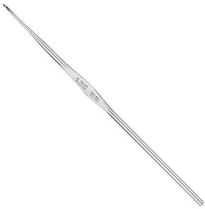 Addi Feinstahl-Häkelnadel, Silber, 1 mm