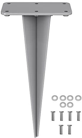 SONGMICS Estaca de Tierra, Anclaje de Tierra para Postes de Toldos Lateral, Sólo Apto para Toldo Lateral Doble de Aluminio de SONGMICS, Gris GSA006