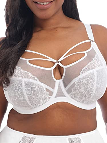 Elomi Women's Brianna Underwire Plunge Bra, White, 40F