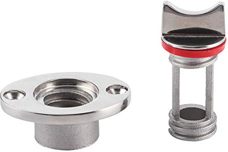 koulate Bootsstopfen, Edelstahl Garboard Ablassschraube Polierte Marine Ablassschraube Passend für Lochschraube Gewinde Korrosionsbeständig für Bootsspiegel
