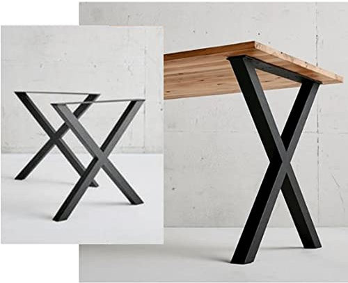 XUAN 70cm Tischkufen Schwarz DIY Möbelbein X-Form Tischbeine 28 Zoll Tischgestell Industriedesign Tischbeine Für Esstisch Couchtisch (Size : W60*H70CM)
