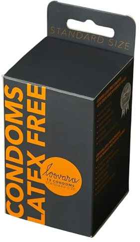 Loovara - Preservativos Sin Latex x 12 Unidades | Caja de Condones Finos Sensibles | Seguridad - 6 Cajas de 12u c/u