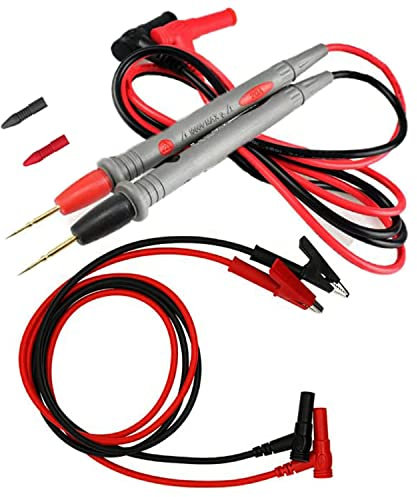 RUNCCI-YUN câbles de test pour multimètre Sondes de Multimètre pince crocodile câble de test pour multimètre,Kit de Test en Silicone Souple pour électricien