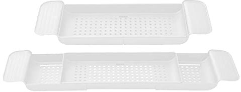 QARIDO Vassoio per vasca da bagno – vassoio retrattile per vasca da bagno, organizer e supporto per vino, libri, sapone, telefono, regalo di lusso per uomini e donne