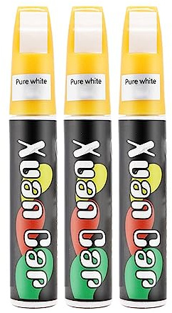 Stift zum Entfernen von Autokratzern, Auto Lackstift, Auto Kratzer Reparatur Stift, Auto Reparatur Lack Auto Pinsel, Wasserdichte Autokratzer Entferner Lackstift, Lack Reparatur für Auto (Weiß)