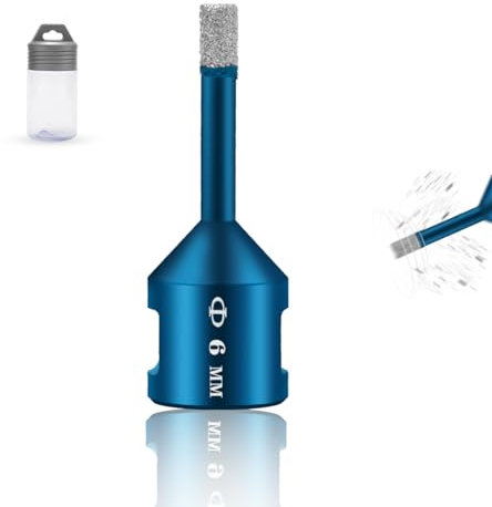 Fliesenbohrer 6mm x M14 Diamantbohrer Glasbohrer Fliesen Diamant Feinsteinzeug Bohrer für Keramik Granit Glas Porzellan Winkelschleifer