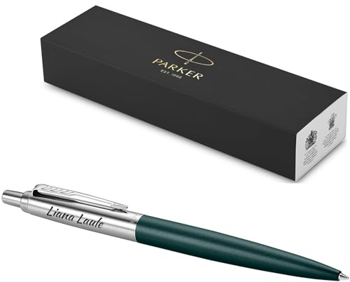 PARKER Jotter XL mit Gravur | Premium Stift | Geschenkbox | blaue Mine | personalisiertes Geschenk | Namen | Geburtstag | edel (Mattgrün)