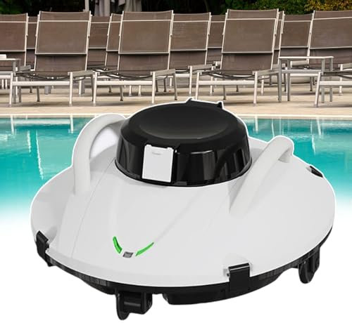 smafoseedding Cordless Automatic Pool Cleaner,Swimming Pool Cleaner Robot,For Inflatable Pools,Waterfalls,Fountains,Water Parks,With LED Indicator Light,Automatically Dock When Battery Is Low
